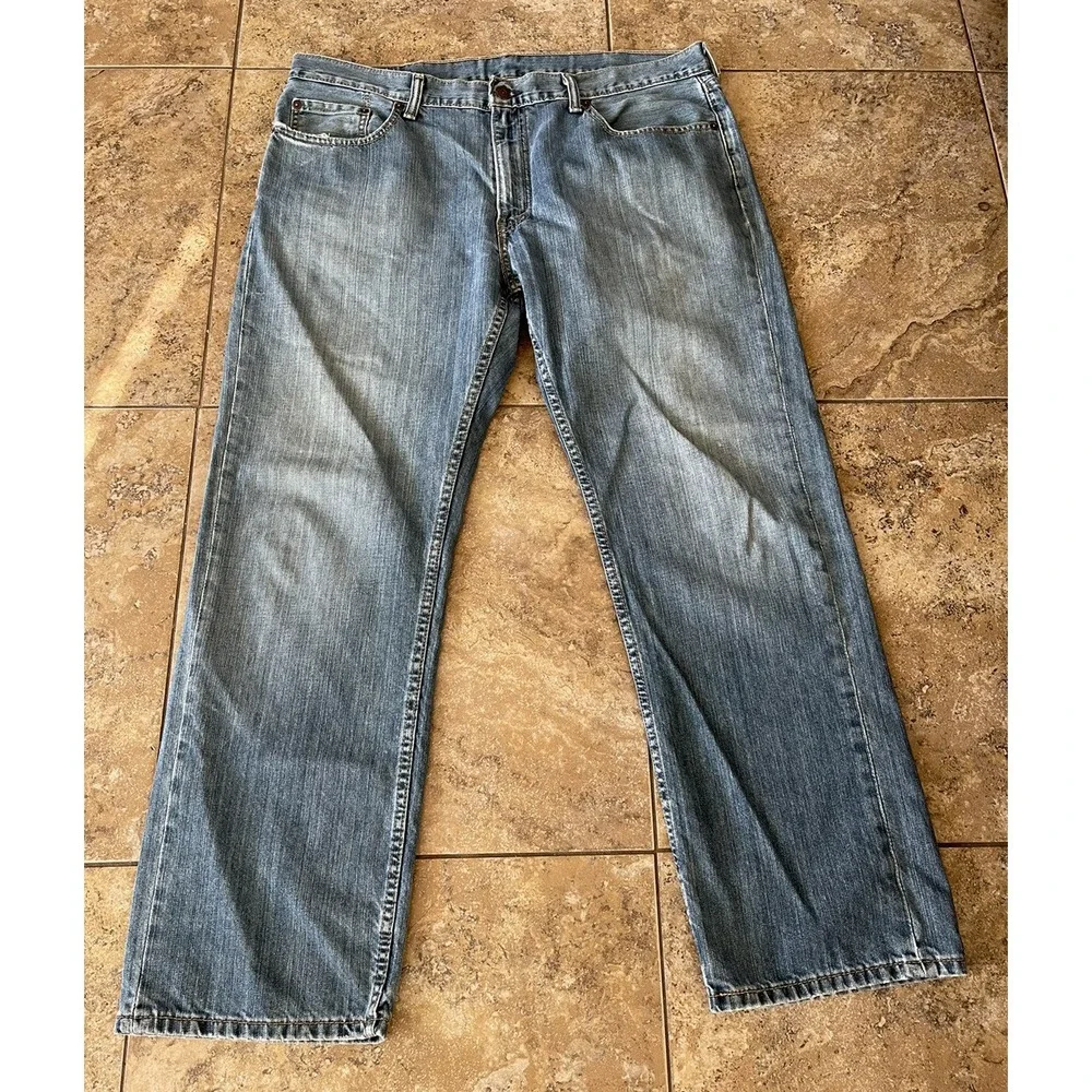 Levis 559 38x30 Relaxed Straight Blue Stone Wash  Denim 100% Cotton - Picture 4 of 10